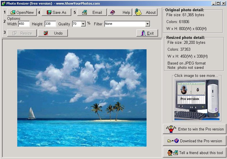 Photo Resizer Screenshot